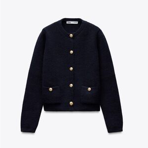 Zara golden button knit cardigan